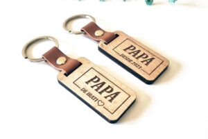 Bewood Design – Llavero Papá Personalizado, Dia del padre, Llavero madera