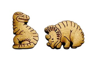 Soul | Pendientes Dinosaurios Galletas Hechos a Mano Madera