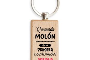 Lote 10 llaveros primera comunión personalizados frase Recuerdo Molón – Llaveros Madera Originales, Regalos, Detalles y Recuerdos de Comunión