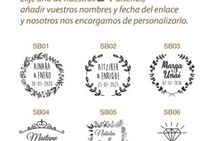 Sello Boda Personalizado, Sello de Madera, Sello para eventos (30×30)