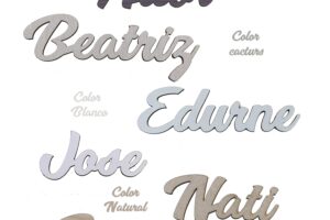 EDURAIT Eleva la Elegancia en Eventos: Letras de Madera Personalizadas para Nombres, Marcasitios de Boda, Comuniones y Letras pequeñas de alta Calidad. ¡Impresiona con detalles únicos! Pack 6