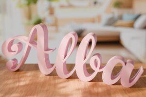 Nombre Decorativo Personalizado – Elige Letra, Color y Tamaño | Ideal para Habitaciones Infantiles y Eventos | Se Mantiene de Pie o para Colgar | Regalo Original para Bautizos, Comuniones y Bodas