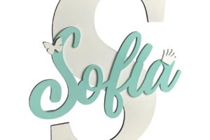 Letra con Nombre personalizada, decorativa personalizada para apoyar o colgar. Medidas y colores a elegir. Regalo infantil