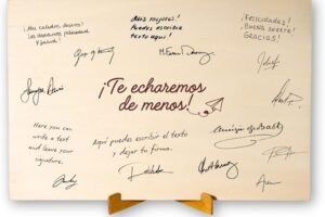 CUBIBOO 20×30 Tarjeta Despedida Trabajo Impresionen Madera con Soporte – Regalo Compañera Trabajo, Detalles Compañeros de Trabajo