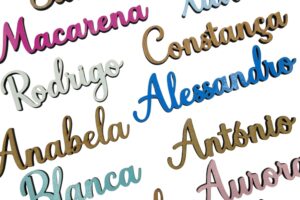 ADOREI – Marcasitios Nombres Decorativos Personalizados cortados con láser de MDF para Decoración, Tarjetas de mesa, Marcadores de Lugar; Marcasitios de boda, Fiesta, eventos, Cumpleaños